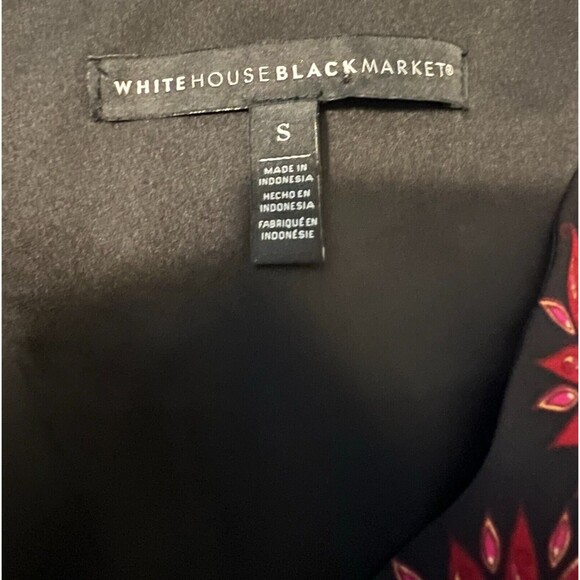 WHBM White House Black Market Top Women's Size S V-Neck Pleated Sleeve Blouse - Picture 8 of 10